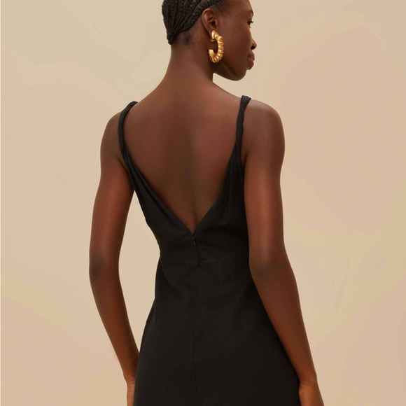 NEW FARM Rio Black And White Rose Lenzing™ Ecovero™ Euroflax™ Mini Dress - Picture 8 of 16